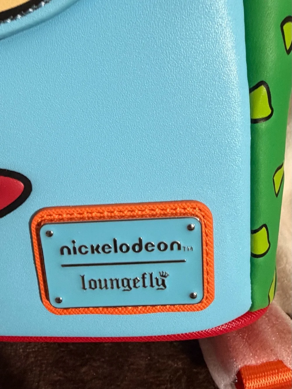 Loungefly Rugrats Chuckie Mini Backpack - Light Blue, Orange & Purple Accents